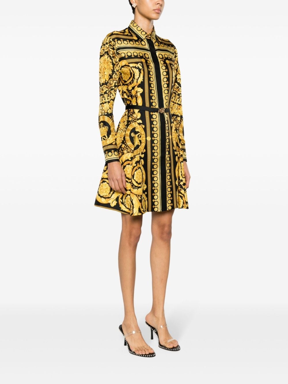 Heritage baroque-print silk minidress - 3