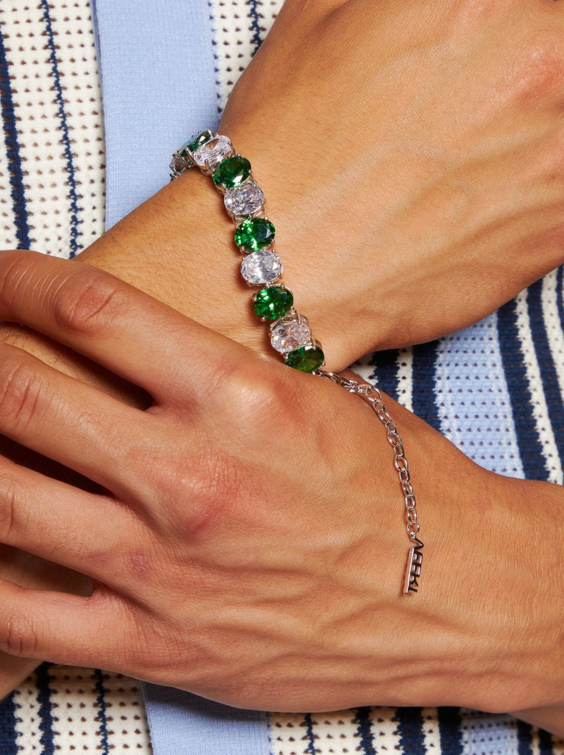 VEERT The Clear And Green Tennis Bracelet White Gold outlook