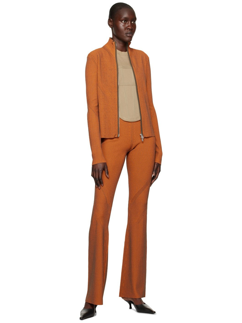Dion Lee Orange Angled Trousers outlook