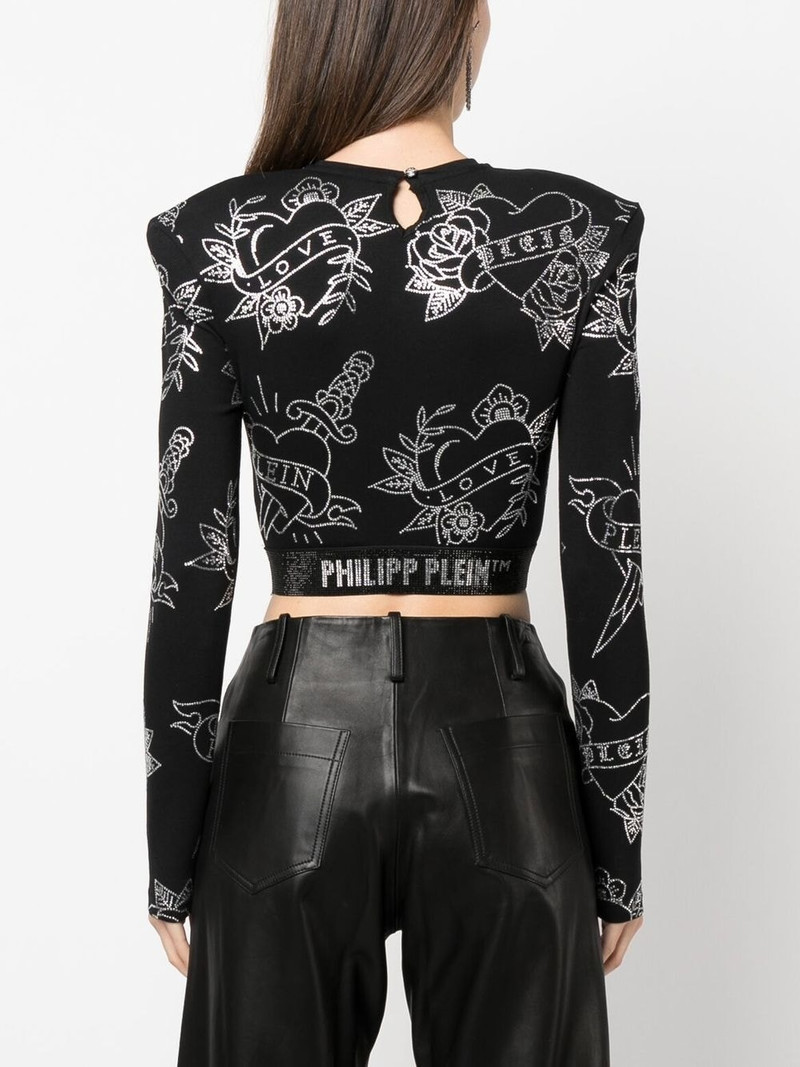 crystal-embellished long-sleeved top 4
