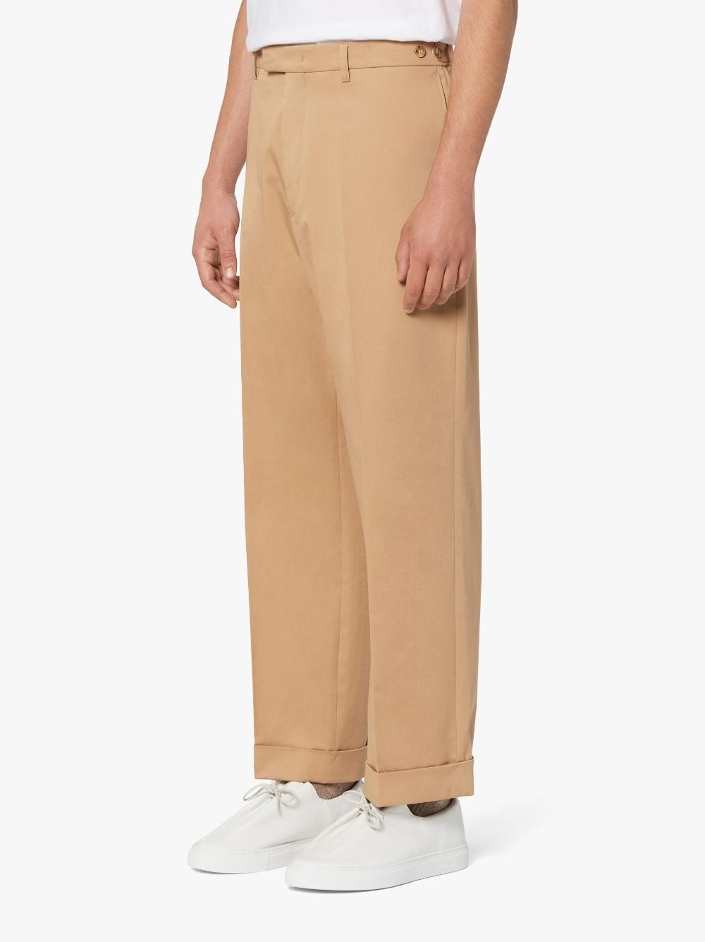 MIZZLE BEIGE COTTON CHINO TROUSERS | GTM-100 - 3