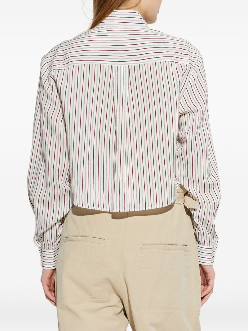 Fleora striped cropped shirt 4