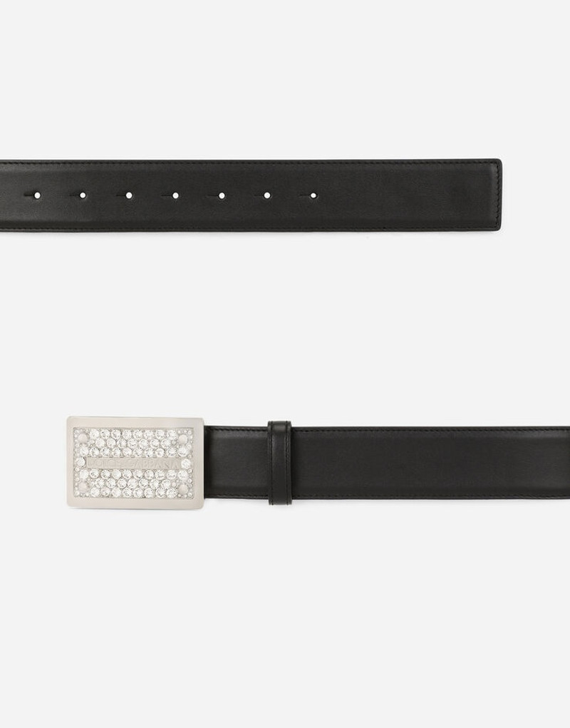 Dolce & Gabbana Calfskin belt with metal buckle outlook
