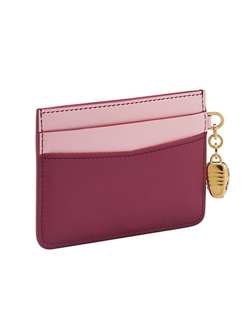 Serpenti Colorblock Leather Card Case 4