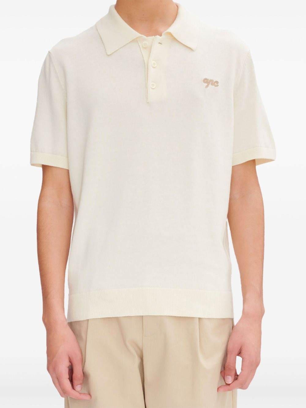 logo-embroidered polo shirt - 4