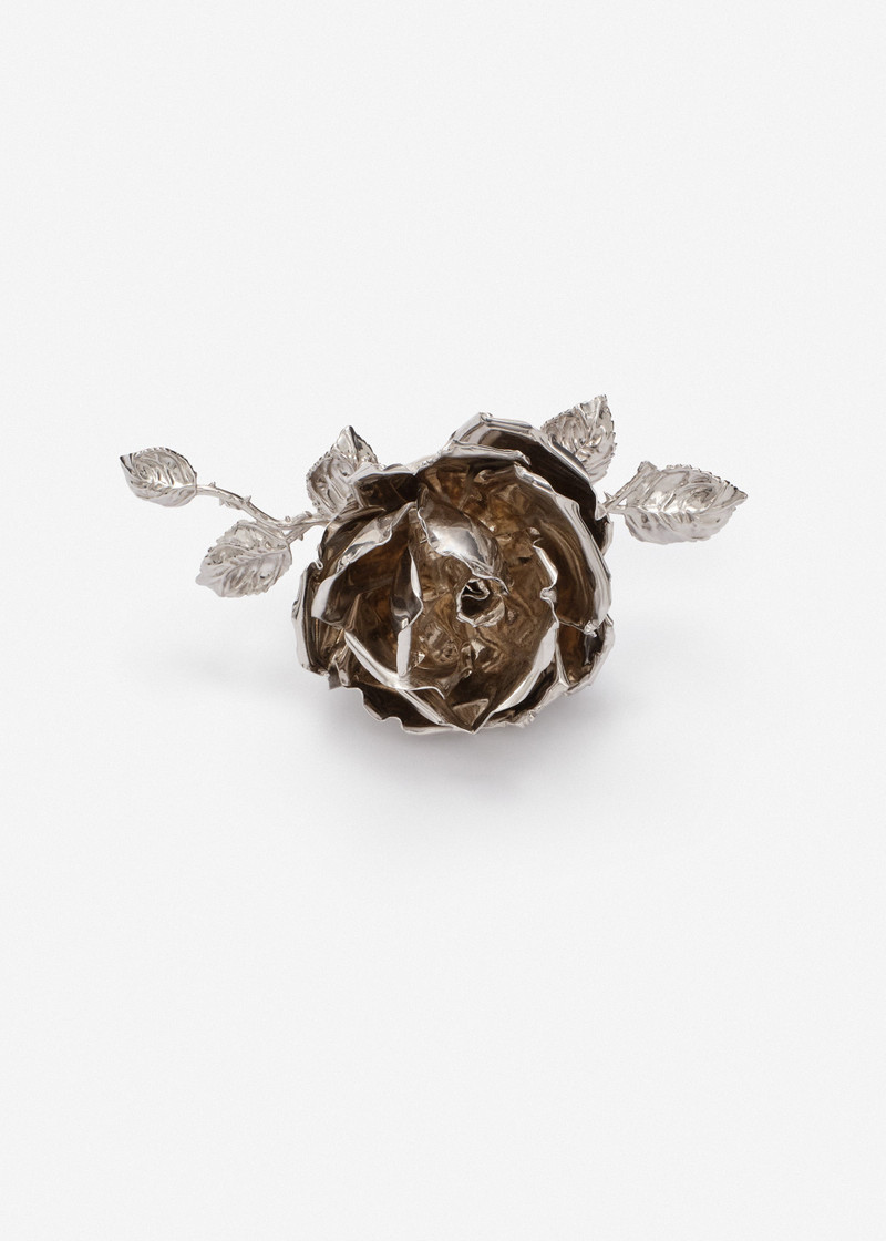 Rose brooch in silver 1