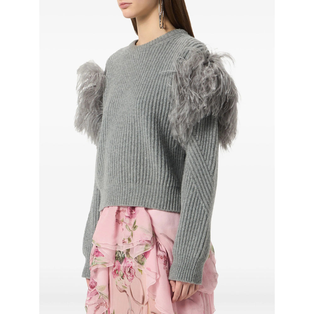 Blumarine Grey Knitwear - Jumpers Women - 5