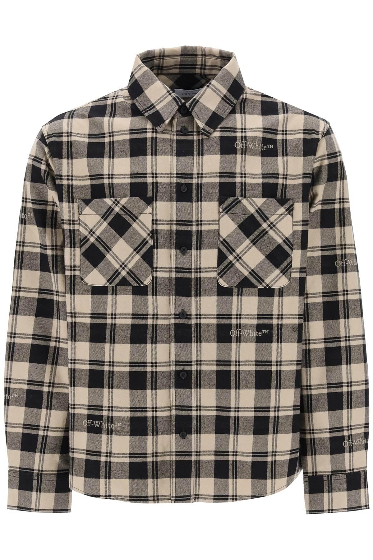 Flannel shirt with logoed check motif - 1