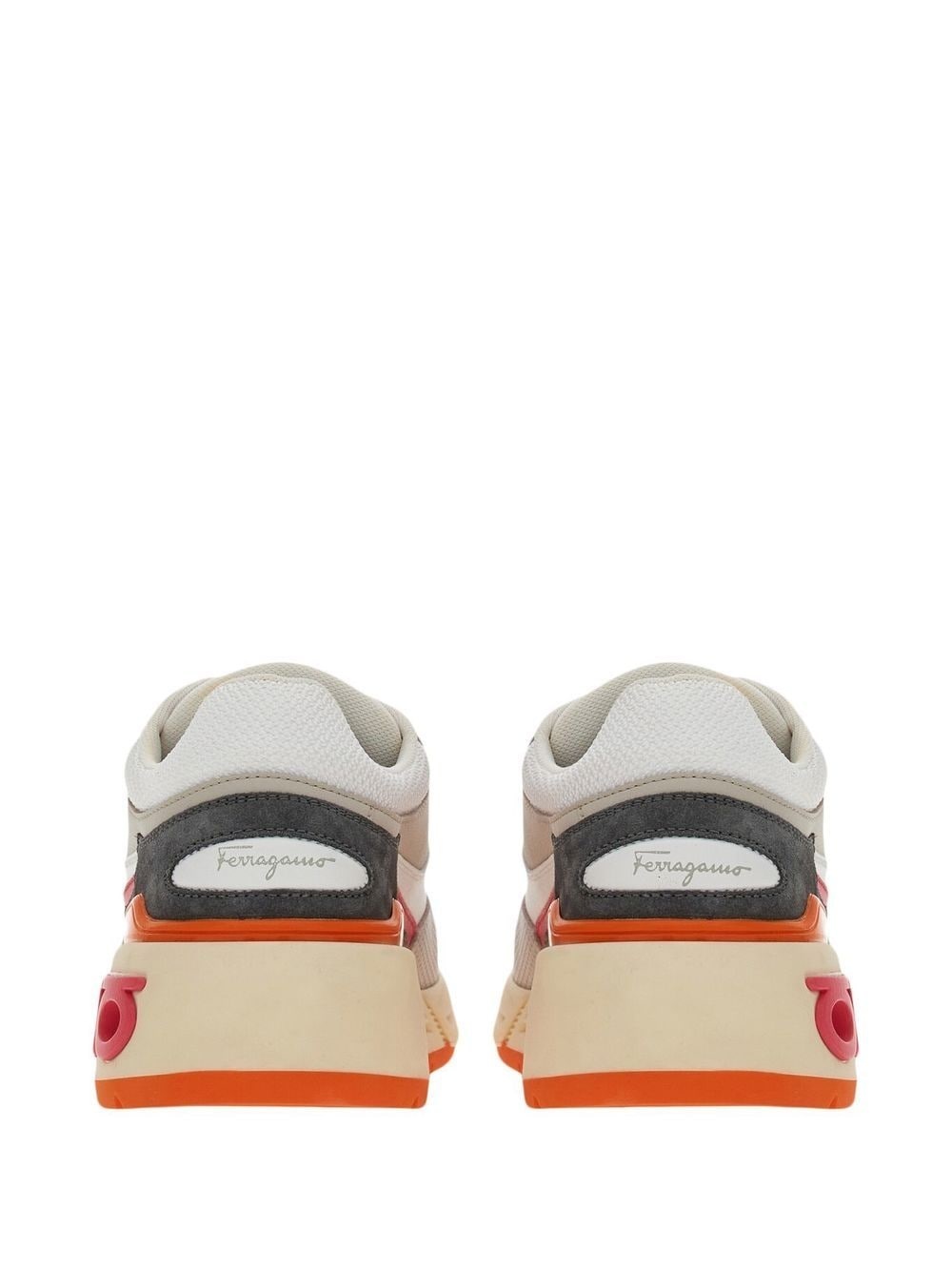 Gancini-plaque low-top sneakers - 3