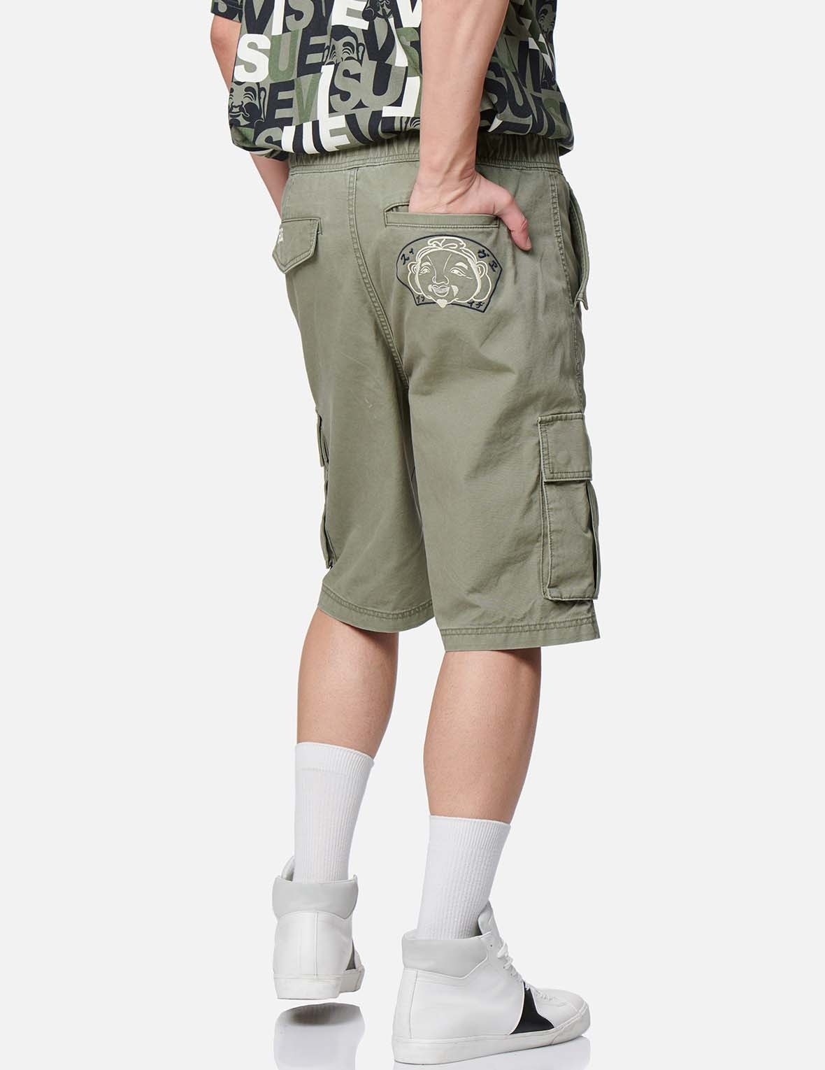 GODHEAD EMBROIDERY CARGO SHORTS - 3