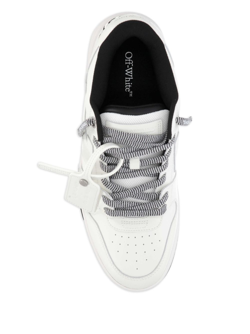 logo-detail leather sneakers - 3