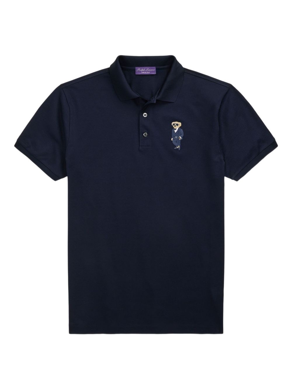 embroidered-logo polo shirt - 1