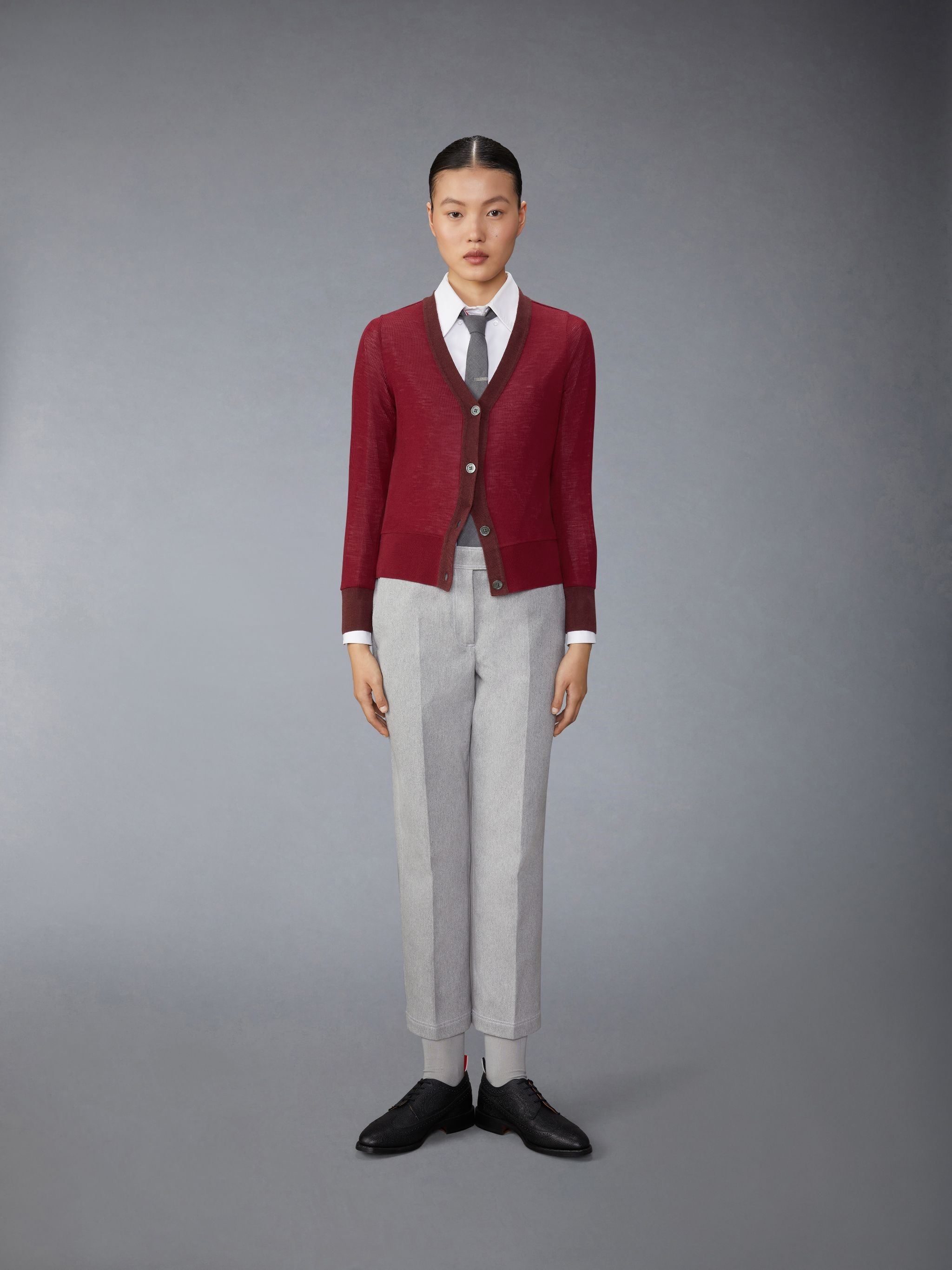 Wool Contrast Trim Cardigan - 3
