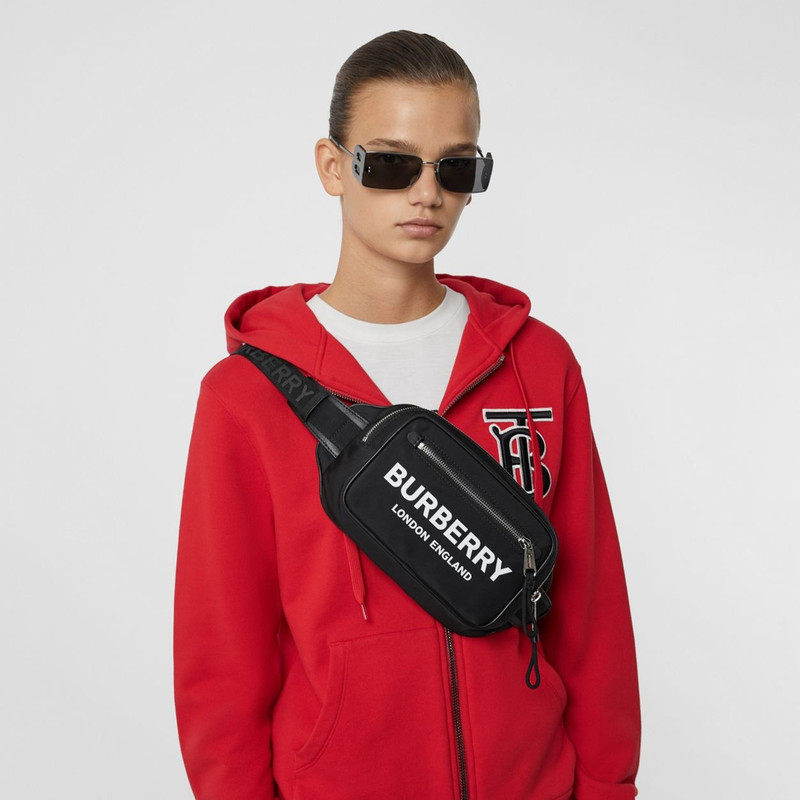 Burberry Logo Print Nylon Bum Bag outlook