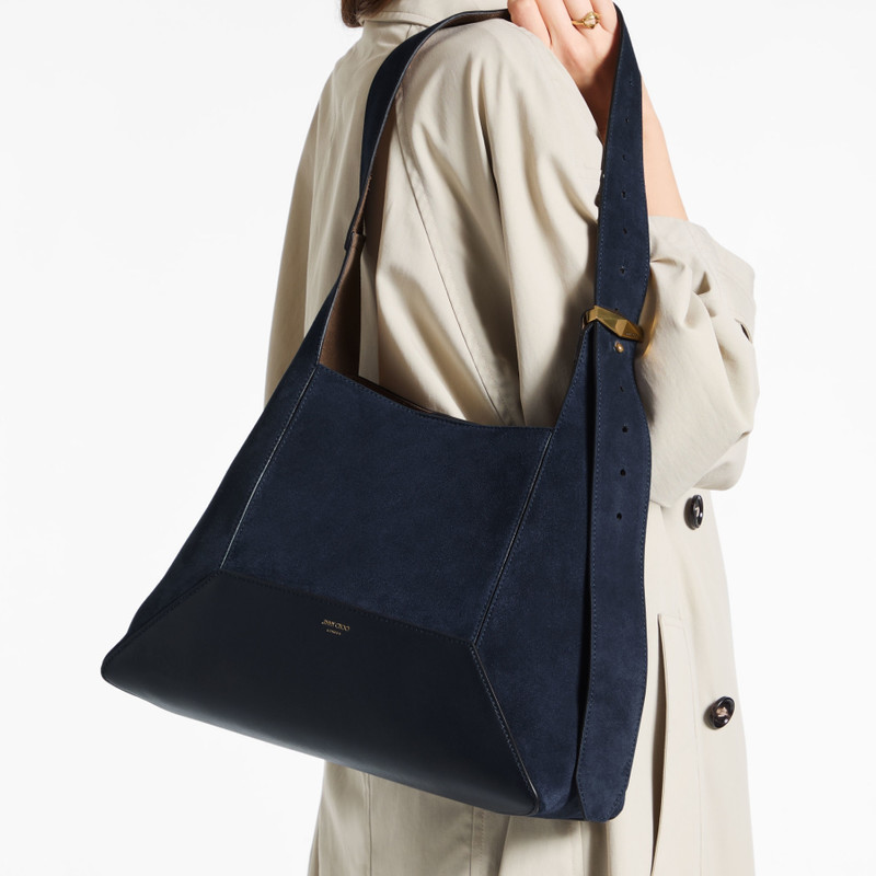 JIMMY CHOO Diamond Hobo Medium
Marine Suede Shoulder Bag outlook
