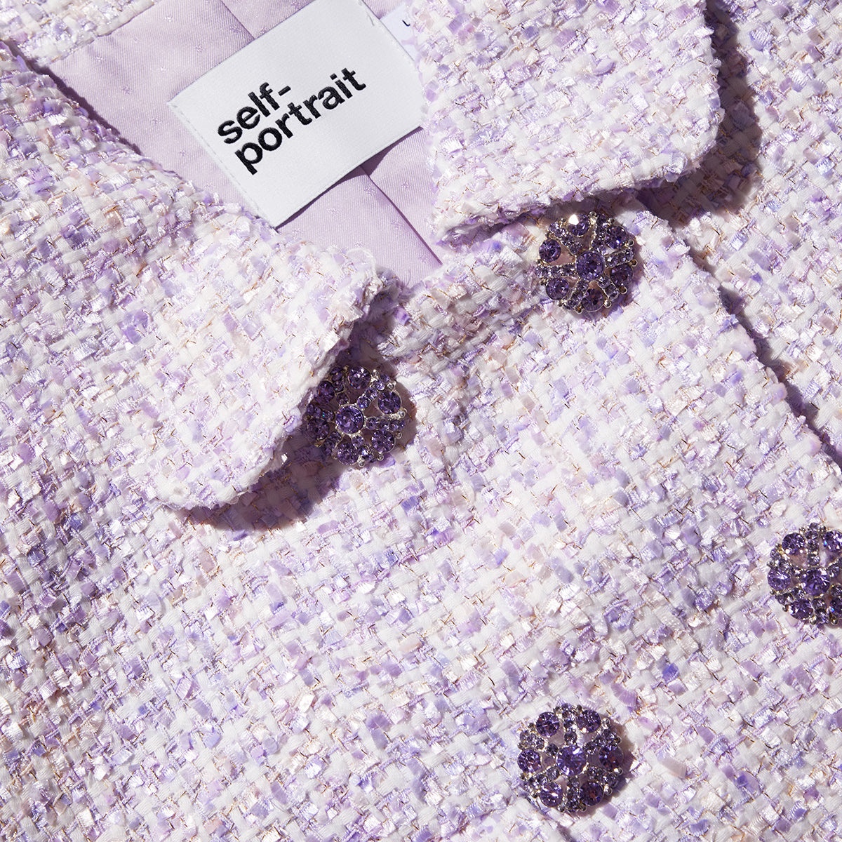 Lilac Boucle Jacket - 5