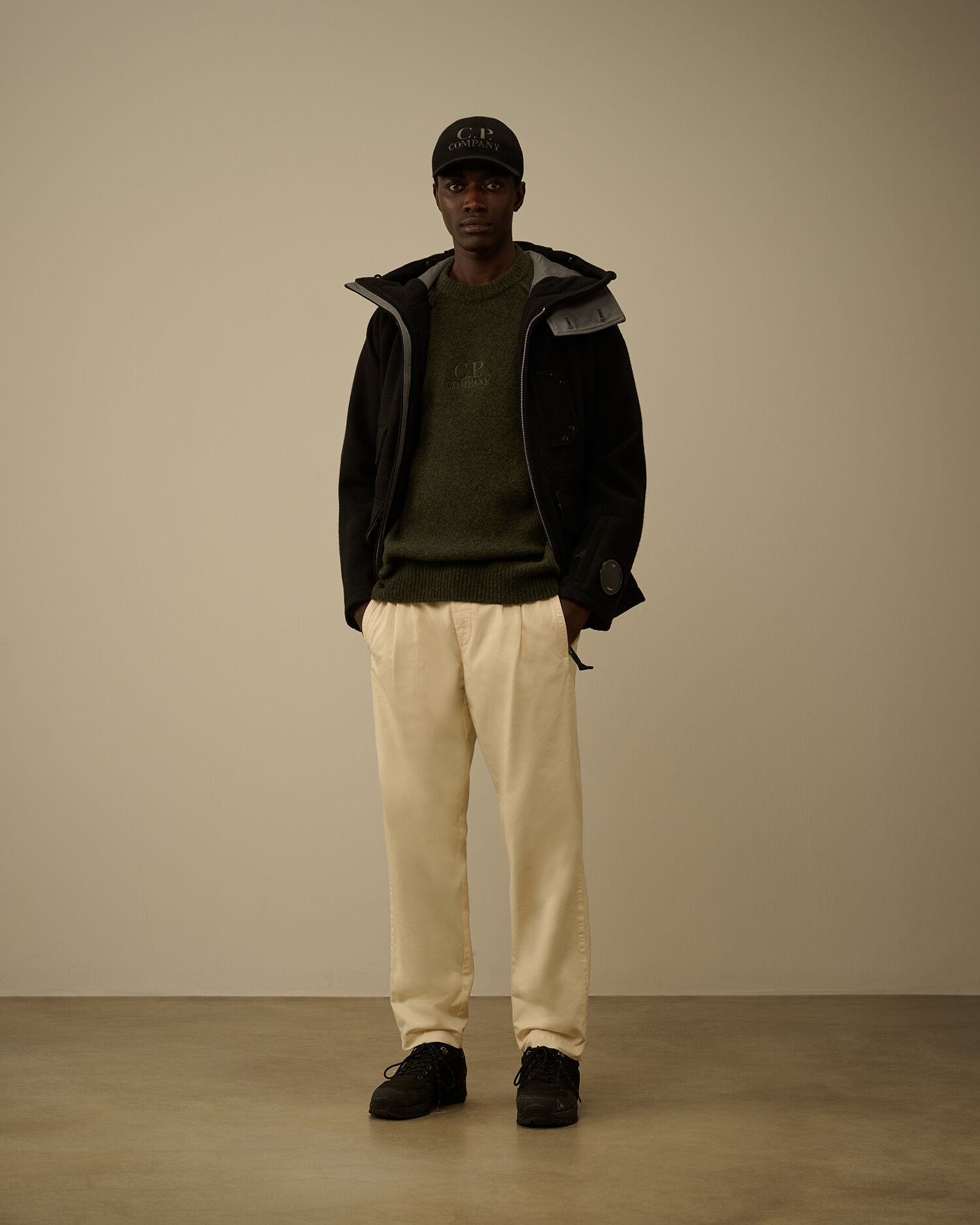 Cotton Gabardine Loose Chino Pants - 2