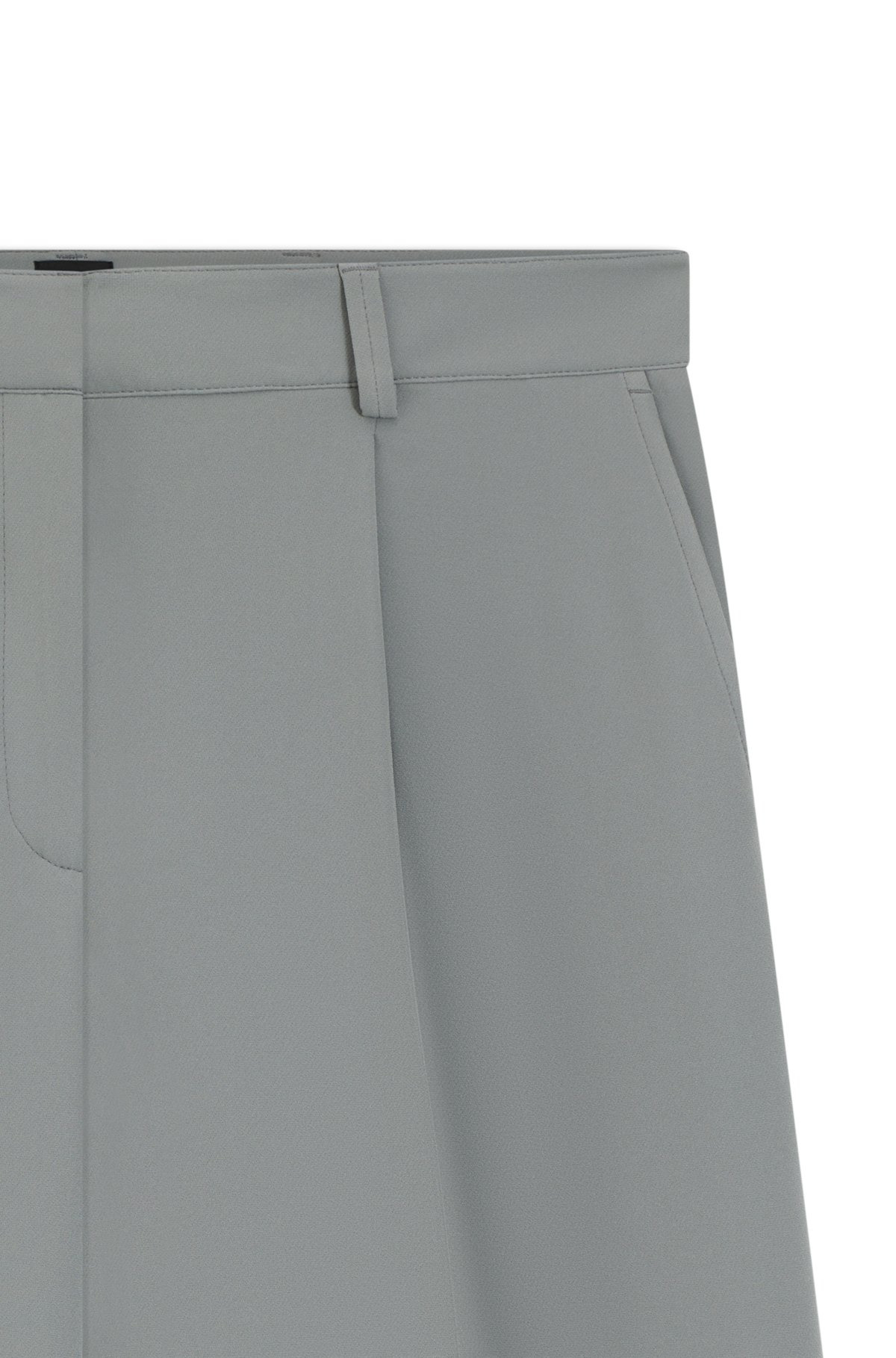 REGULAR-FIT WIDE-LEG PANTS IN STRETCH FABRIC - 6