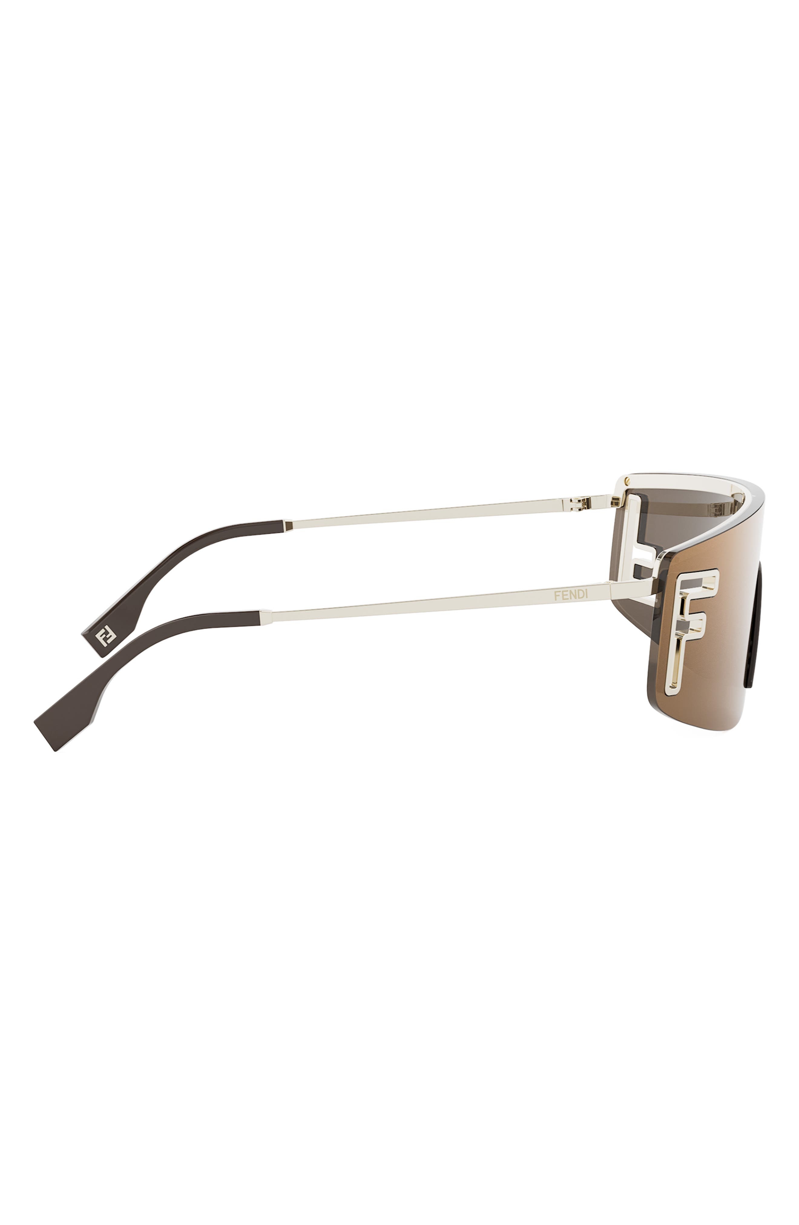 Fendi Sport Rectangular Sunglasses in Gold /Brown Mirror at Nordstrom - 8