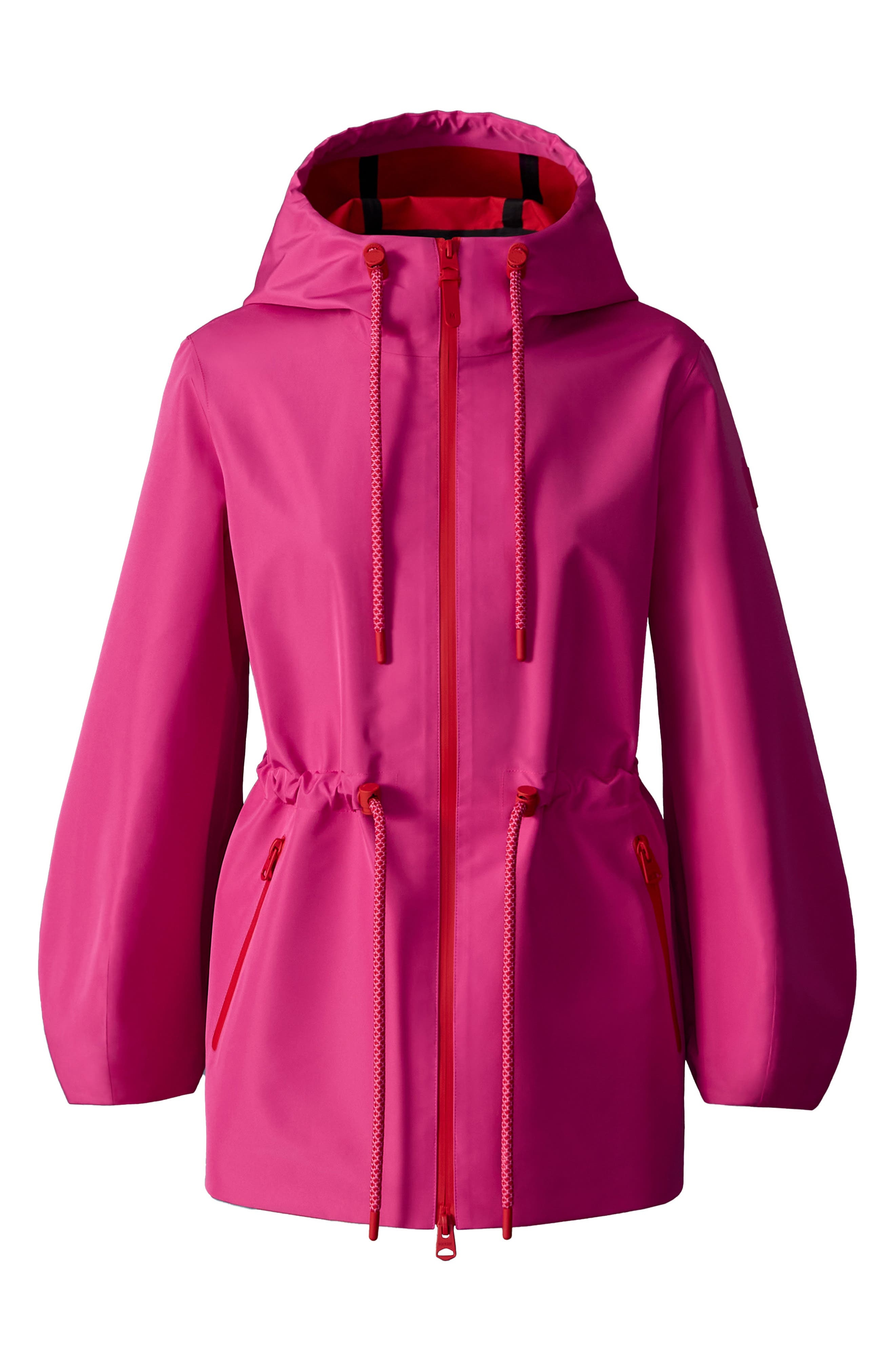 Mackage Kalea Windproof & Water Resistant Recycled Polyester Jacket in Azalea-Lava at Nordstrom - 4
