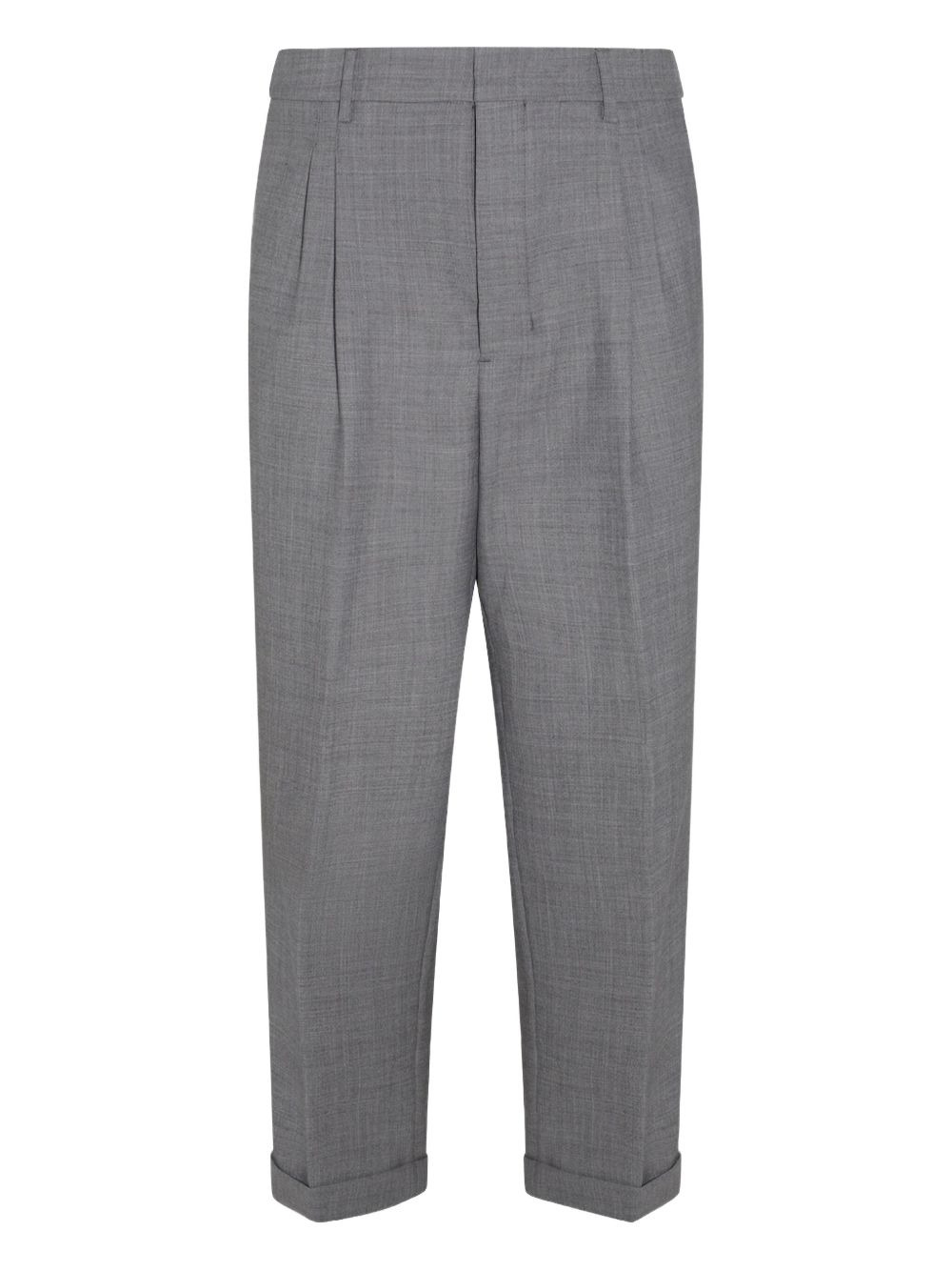 tailored tapered cropped trousers - 1