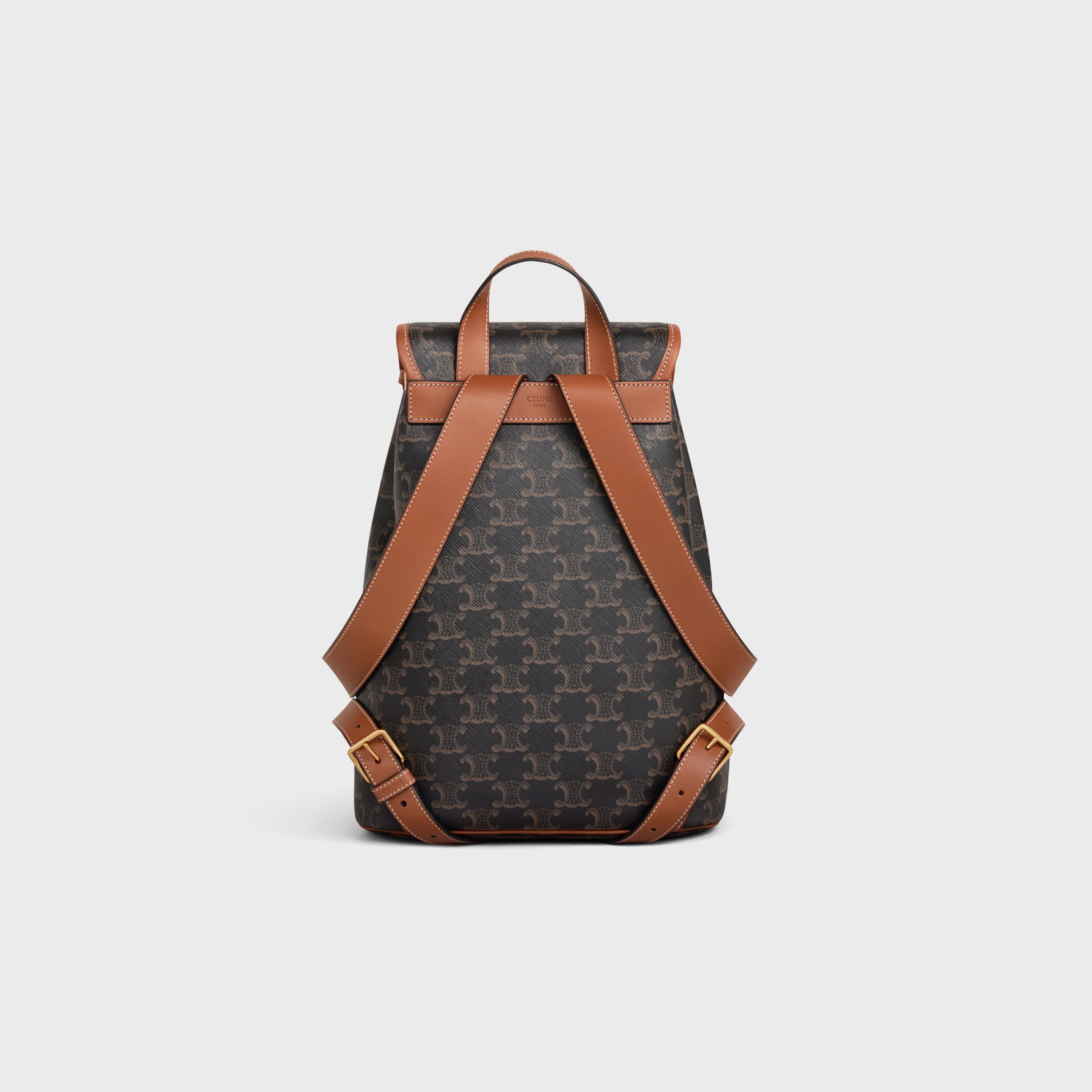 MEDIUM BACKPACK FOLCO in Triomphe Canvas and calfskin - 3