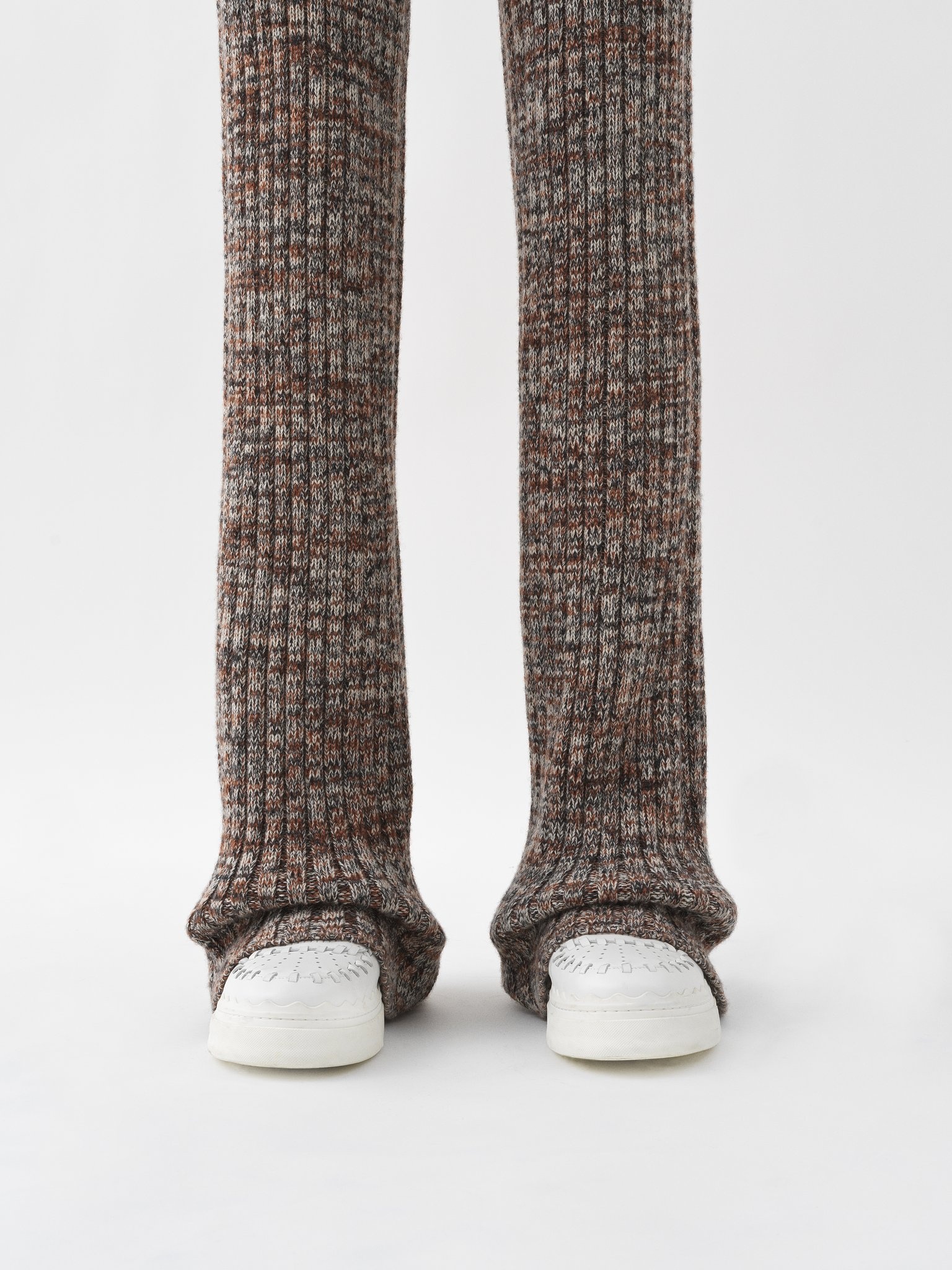 KNITTED FLARED TROUSERS - 5