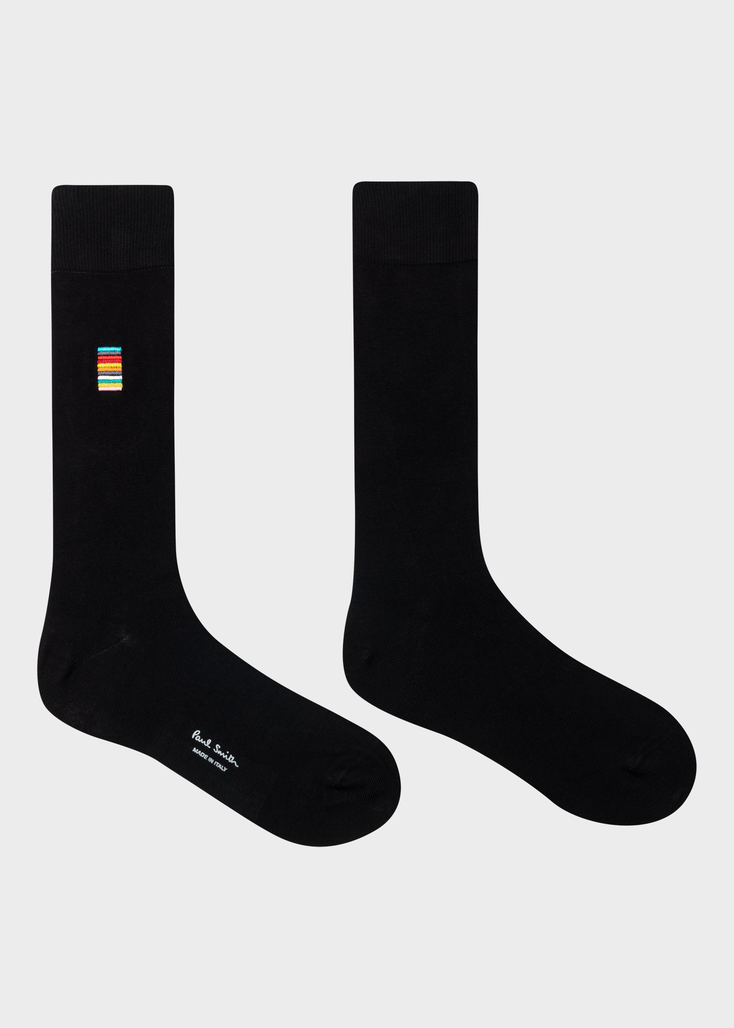 Signature Stripe Embroidery Plain Socks Three Pack - 2