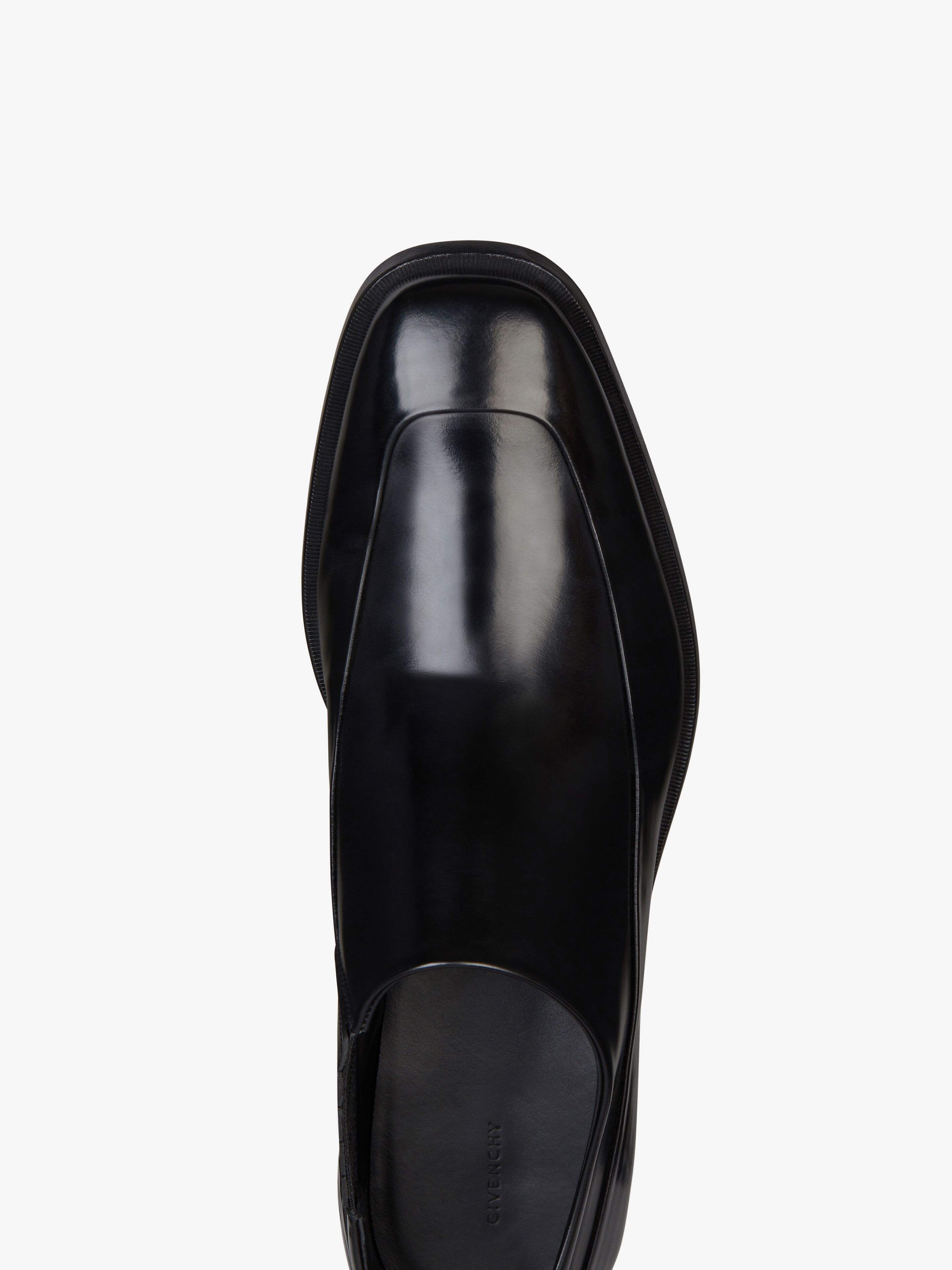 SQUARED DERBIES IN LEATHER - 5