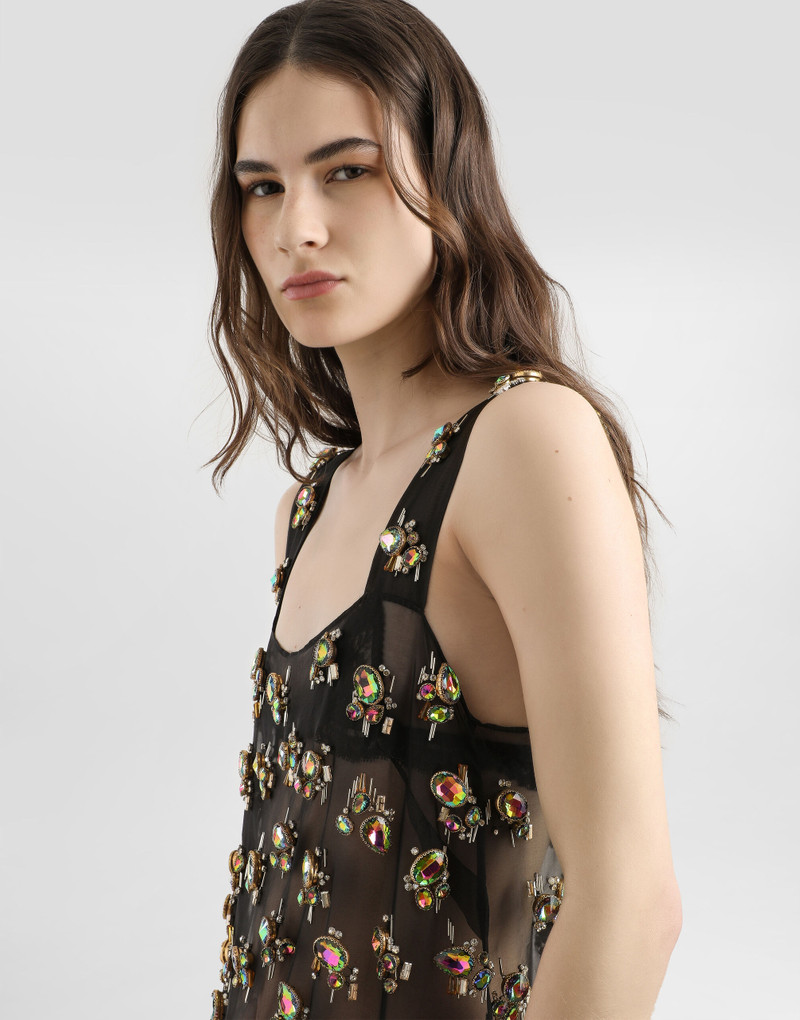 Organza dress with embroidery 6