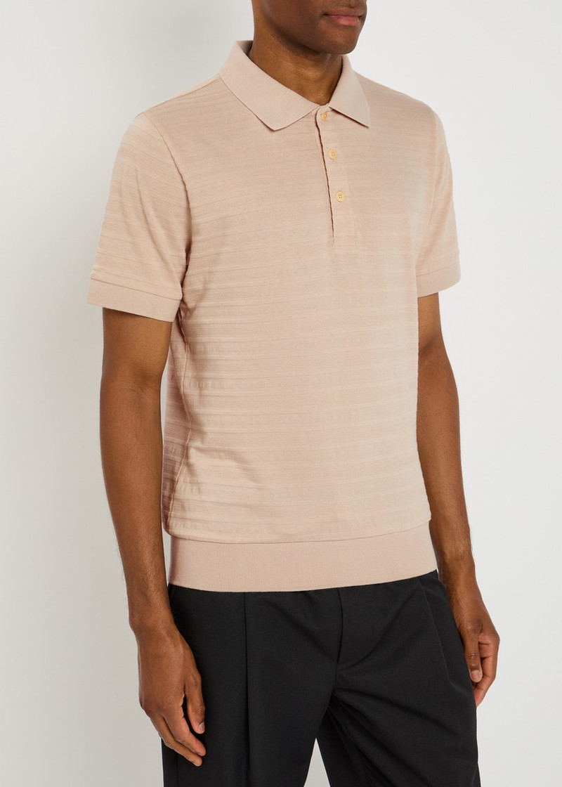 Oliver Spencer Oliver Spencer Glendale Striped Knit Polo Shirt outlook