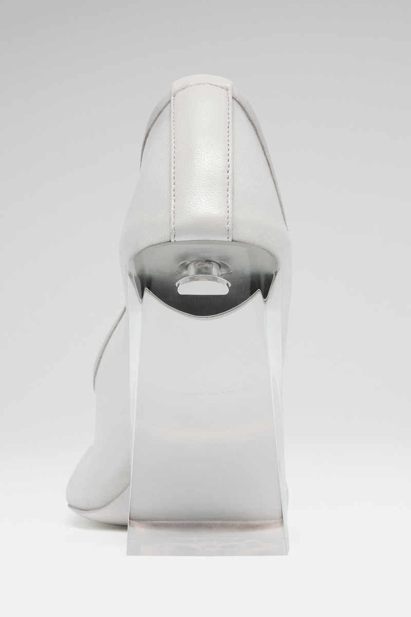 CHARLOTTE HALF GLASS PUMP WHITE MESH 3
