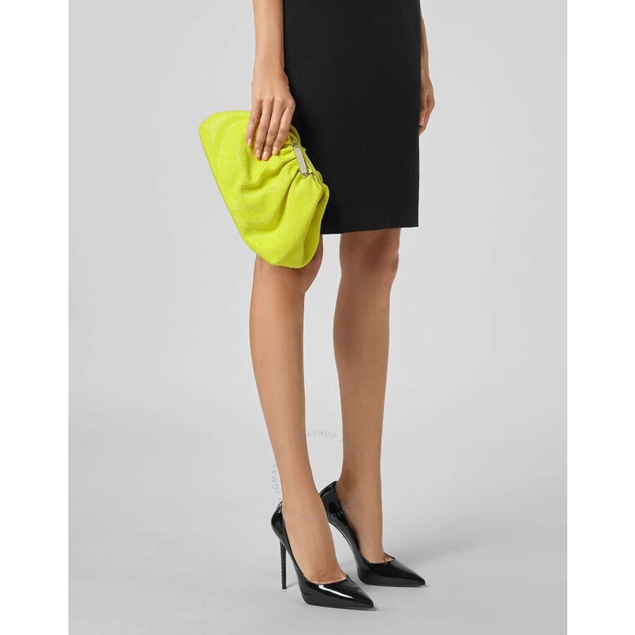 Philipp Plein Crystal Embroidered Mini Pillow Clutch Bag - 2