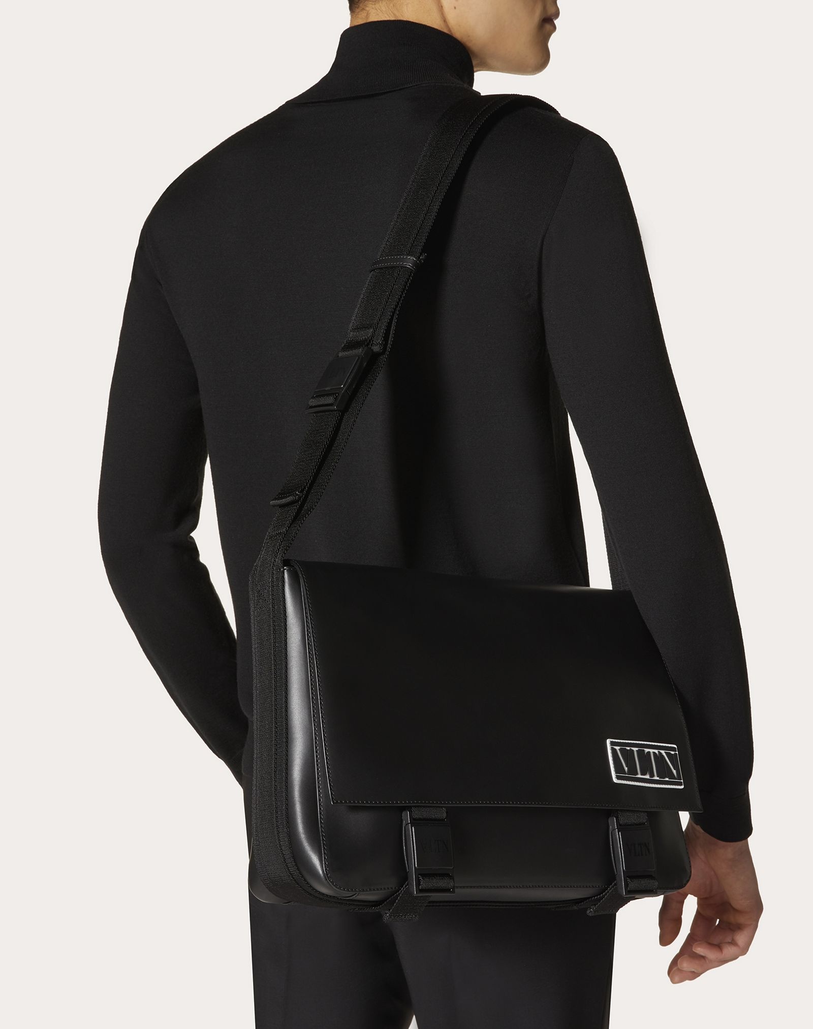 VLTN Tag Leather Crossbody Bag - 6