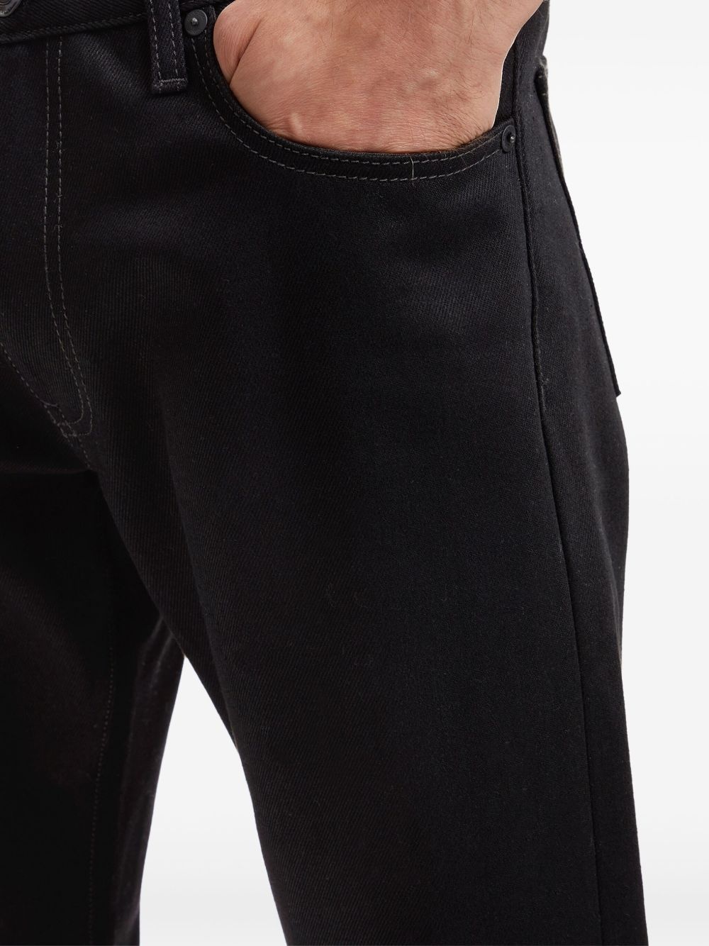 Diag-print straight-leg jeans - 5