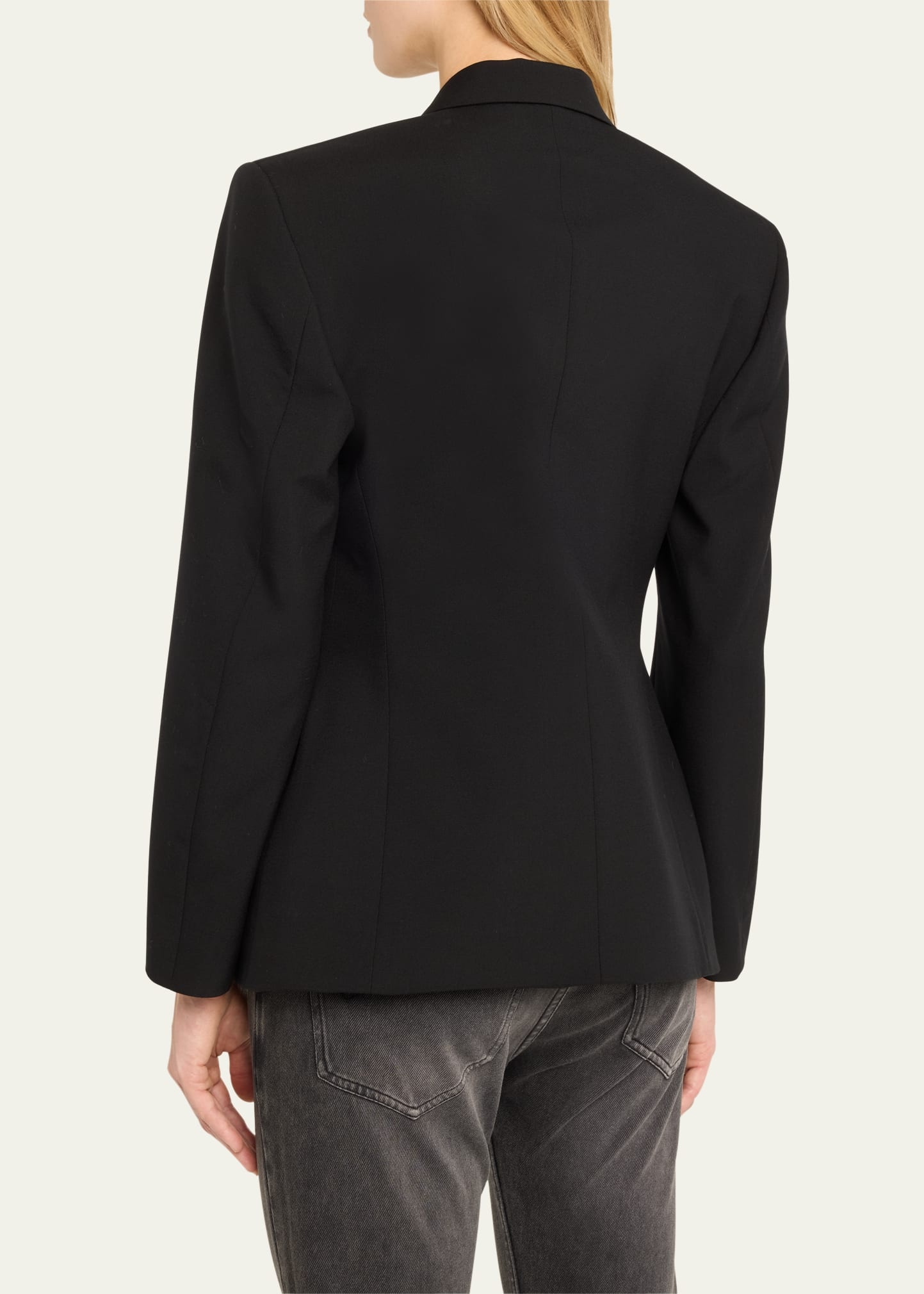 ジャケット BALENCIAGA HOURGLASS JACKET FLUID BARATHEA Balenciaga Barathea Hourglass Tuxedo Jacket - ShopStyle Blazers