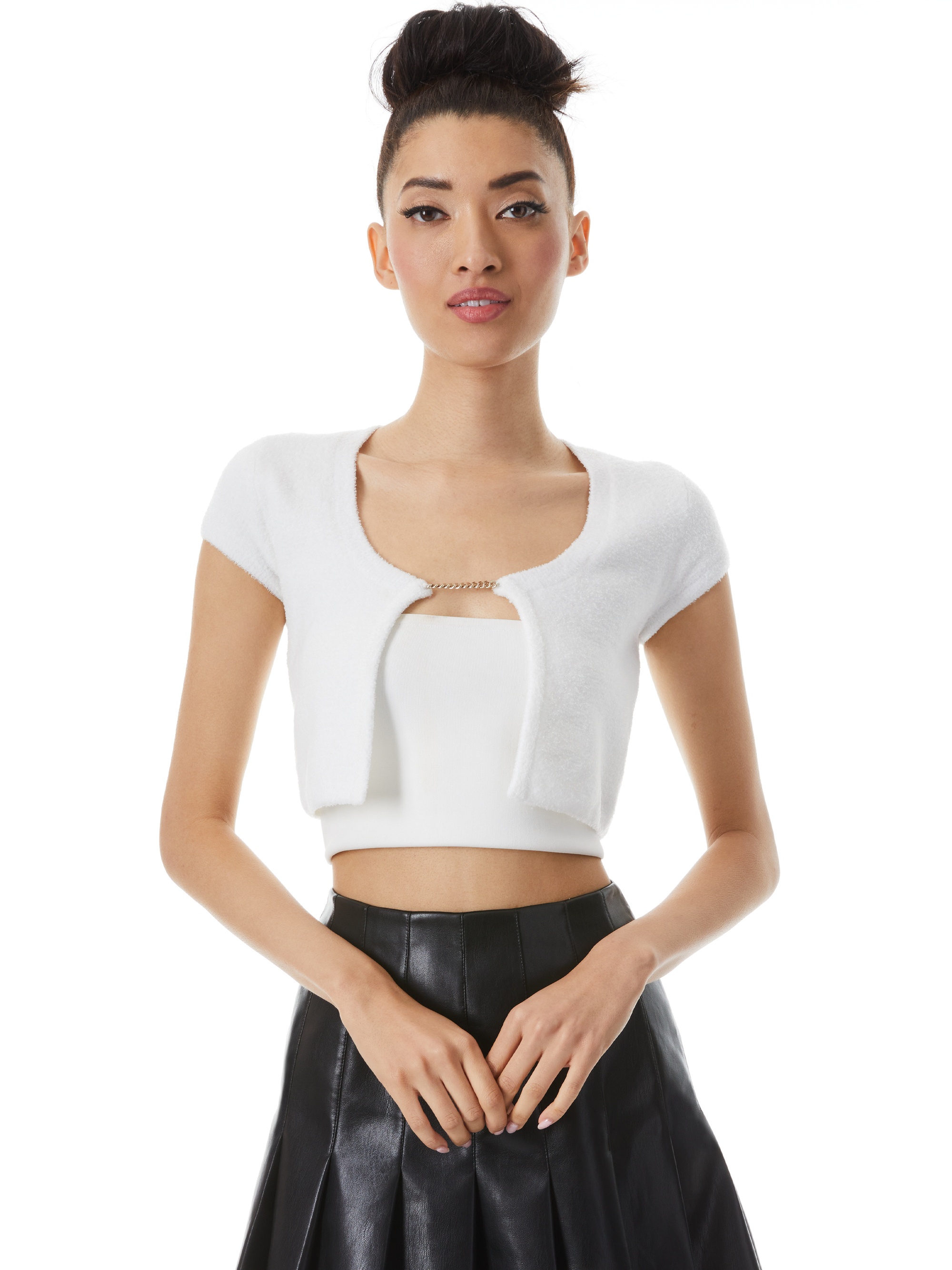RINA CROPPED OPEN PULLOVER - 2