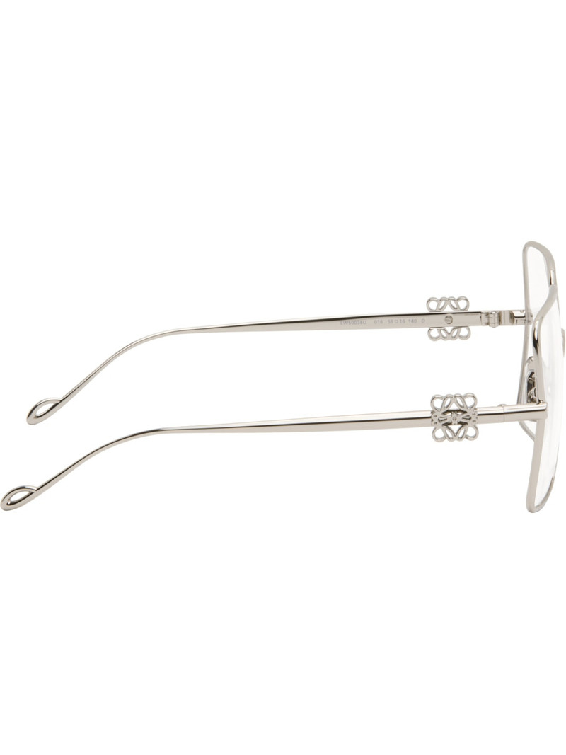 Loewe Silver Oversize Square Retro Glasses outlook
