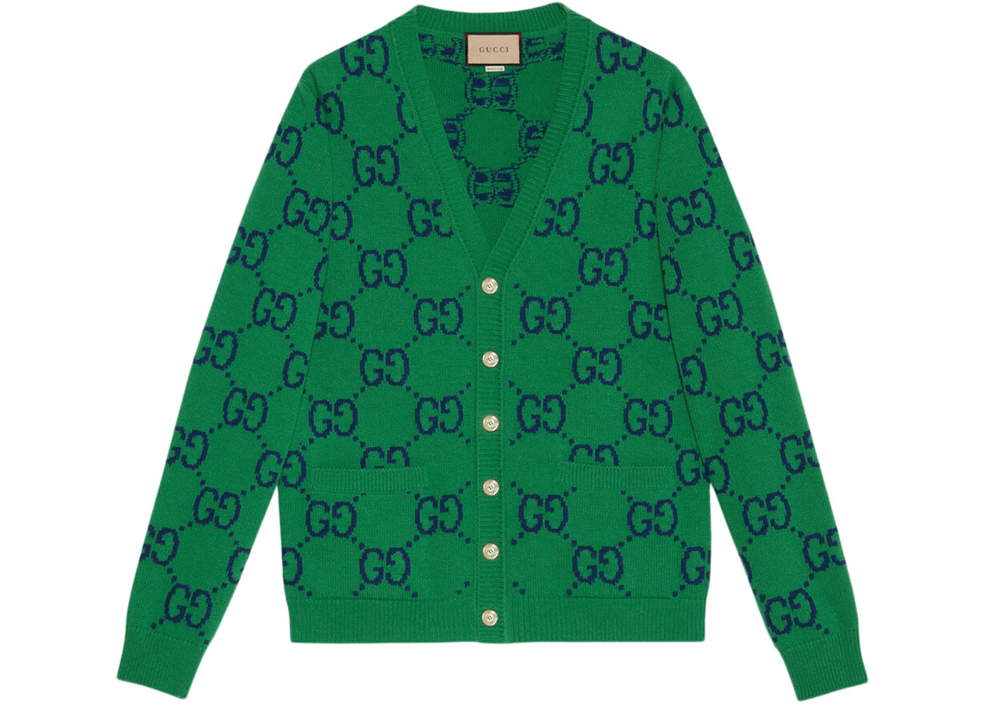 Gucci GG Knit Cardigan Green/Blue - 1
