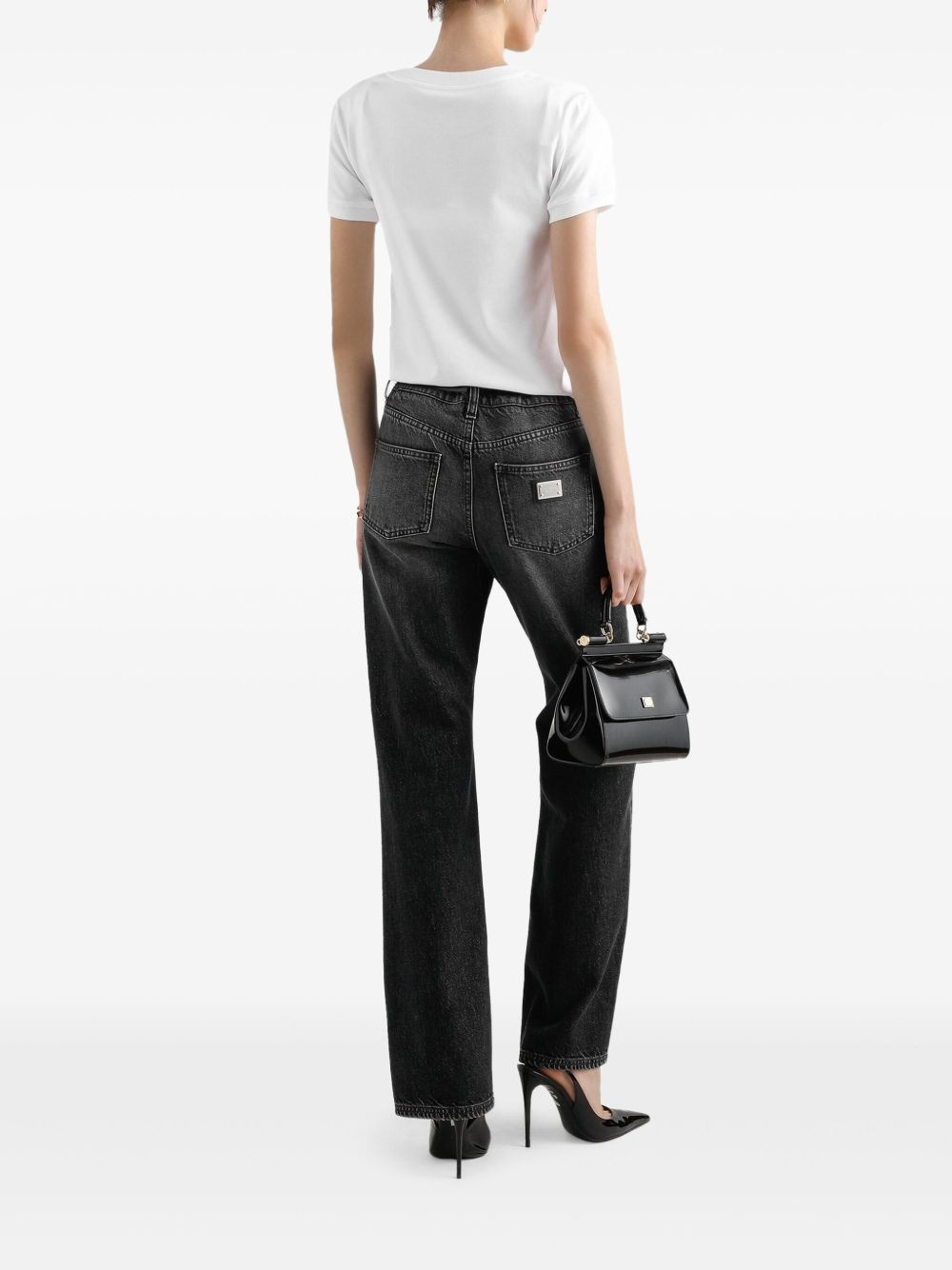 logo-plaque jeans - 3