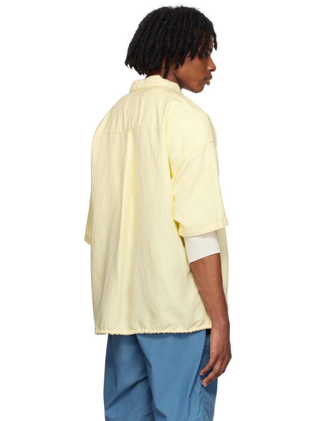 Yellow Open Collar Shirt - 3