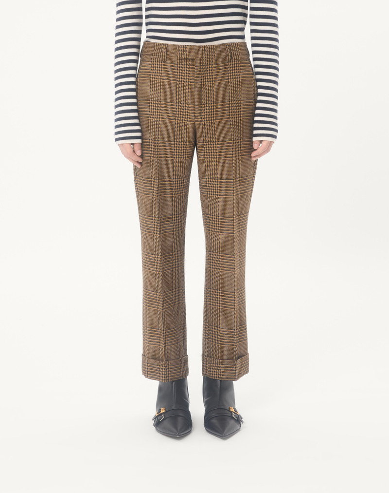 VALENTINO WOOL TROUSERS WITH GLEN PLAID PATTERN AND TURN-UPS 3