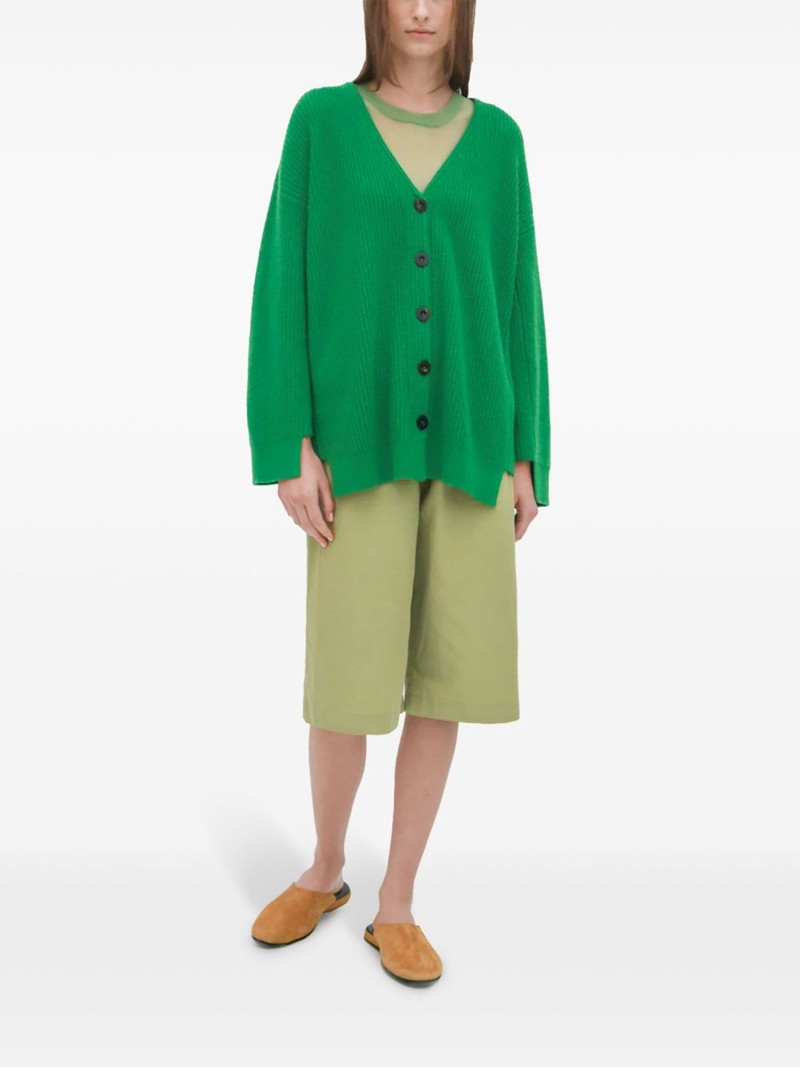 ROSETTA GETTY ribbed panelled cardigan outlook