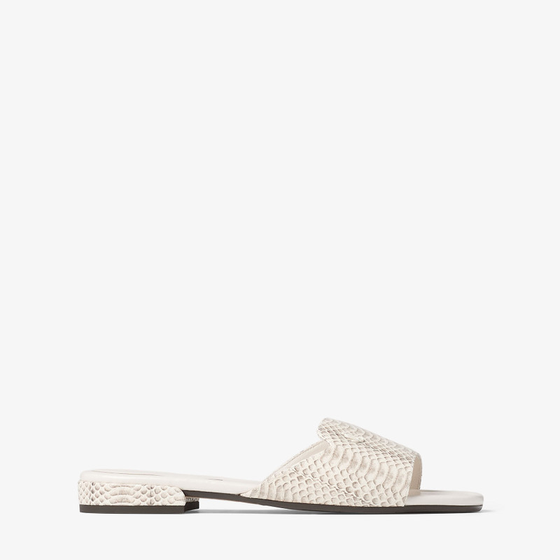 Dina Flat Roccia Aspide Snake Printed Leather Flats 1