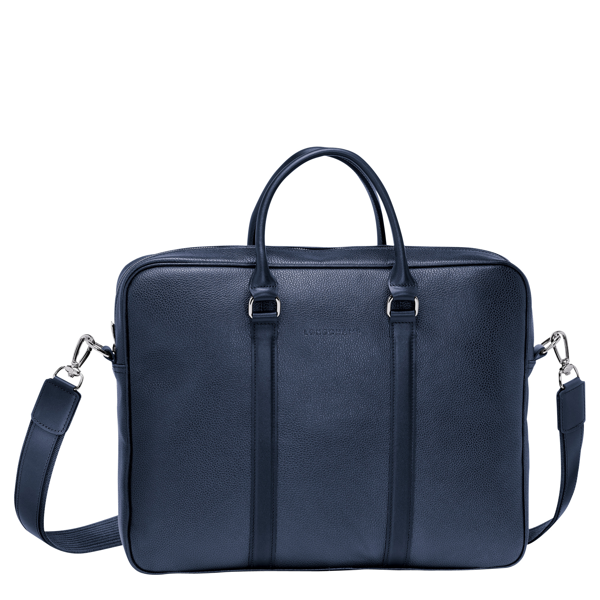 Le Foulonné S Briefcase Navy - Leather - 1