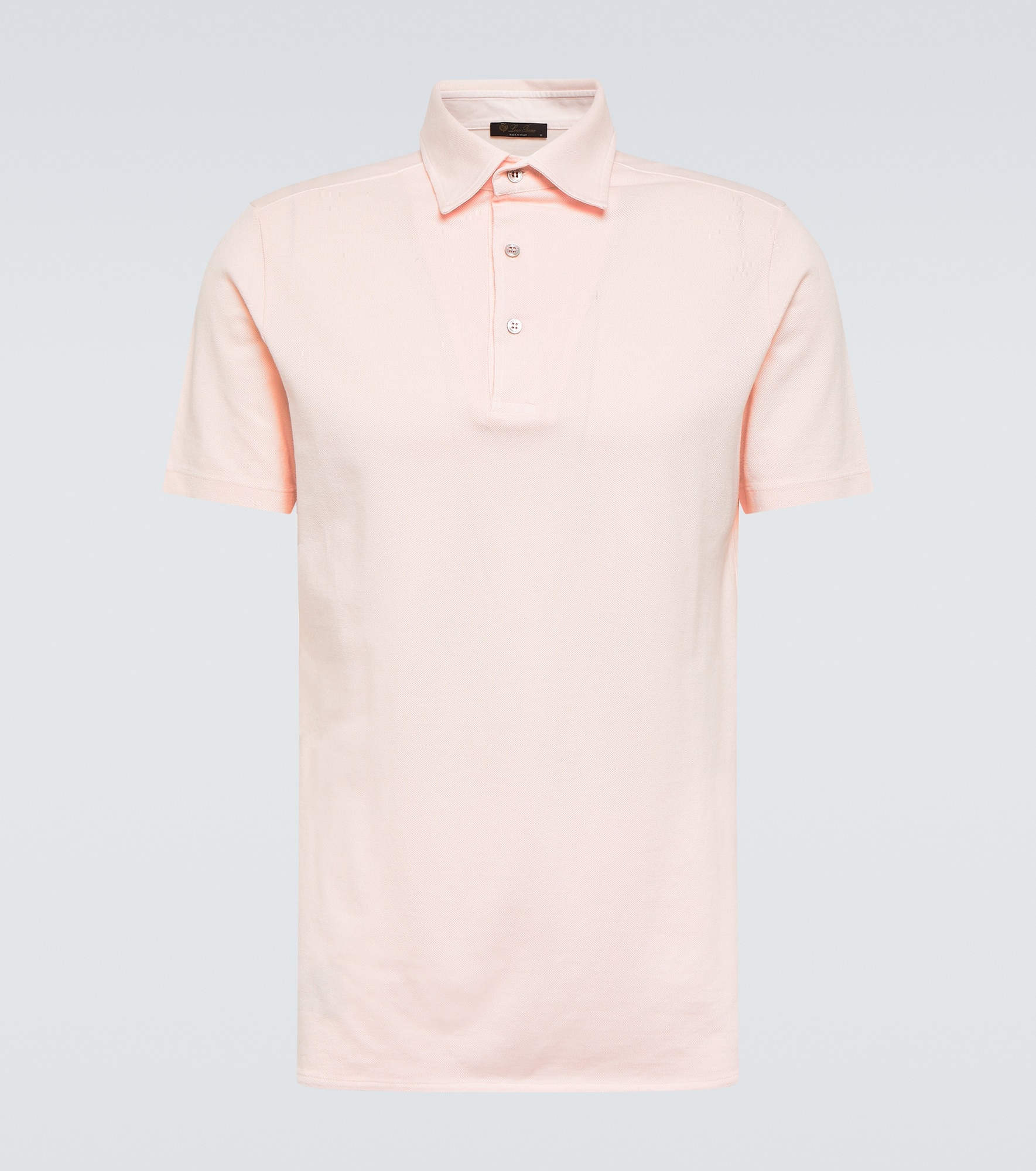 Cotton piqué polo shirt - 1