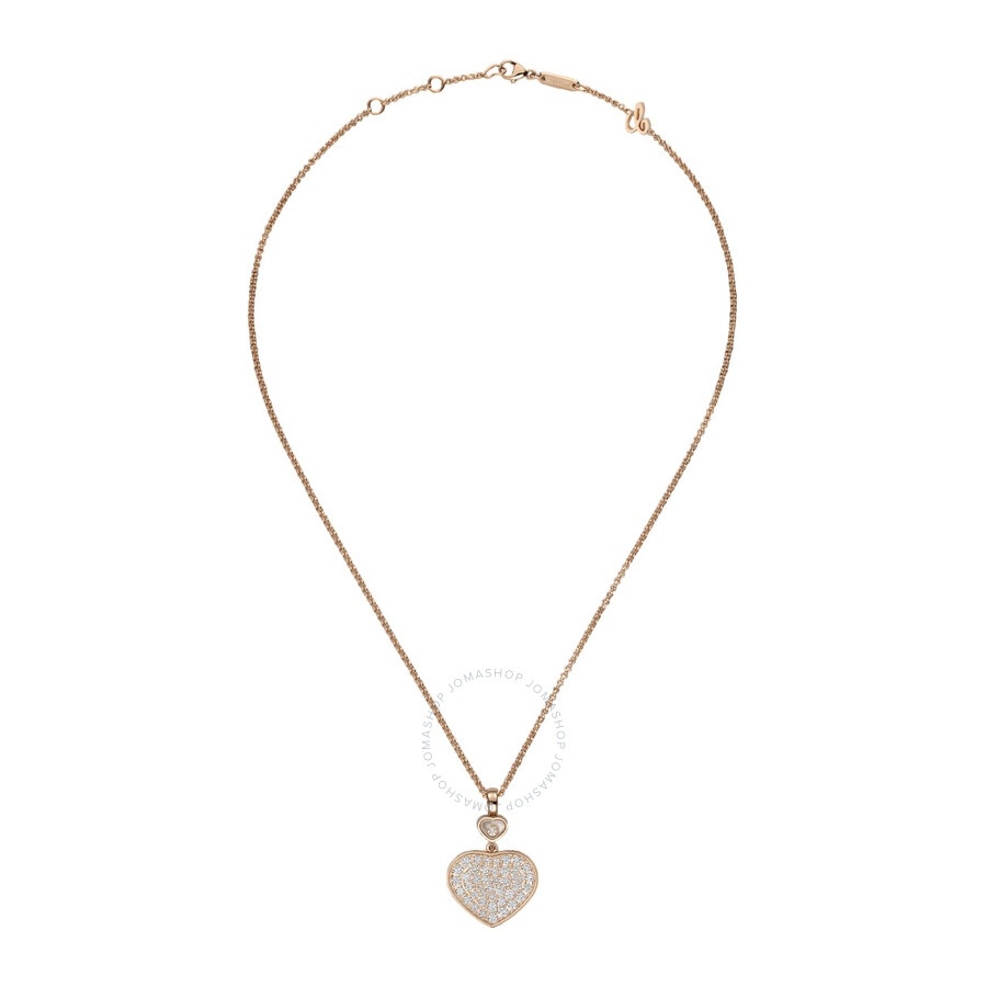 Chopard Happy Hearts Rose Gold Diamond Necklace - 2