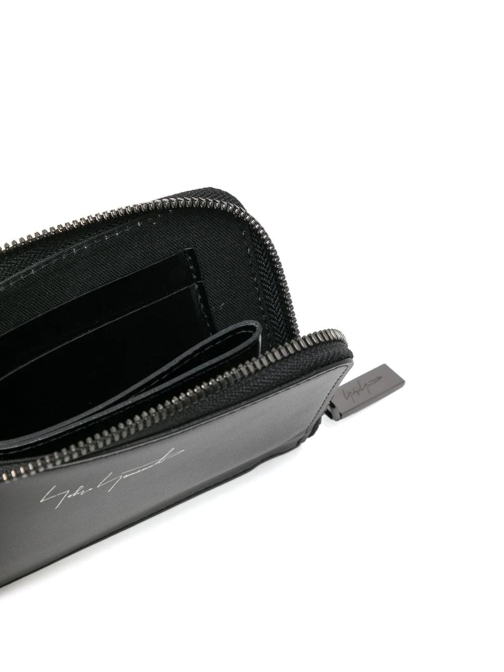 logo-print leather wallet - 3