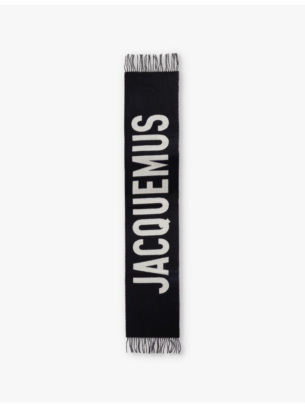 L'echarpe wool-knitted fringed scarf - 3