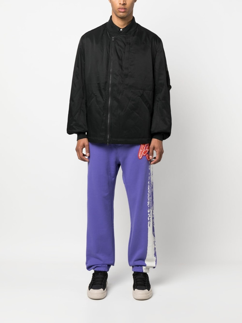 Y-3 appliqué-logo organic cotton track pants outlook